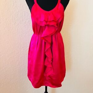 Rebecca Taylor Pink Ruffle Mini Dress